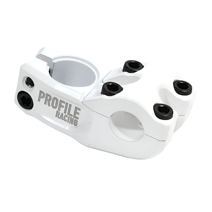 Profile Mulville Push BMX Threadless Stem 63mm White USA Made BMXGuru C W Cycle