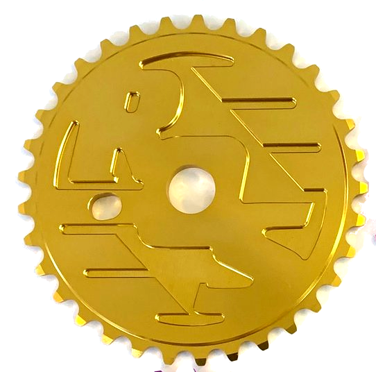 Ride Out Supply ROS Logo Sprocket / Chainwheel - 33t - Gold