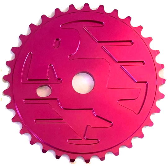 Ride Out Supply ROS Logo Sprocket / Chainwheel - 36t - Pink