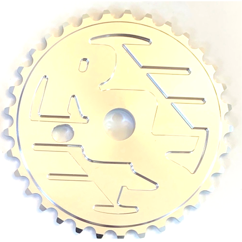 Ride Out Supply ROS Logo Sprocket / Chainwheel - 39t - Silver