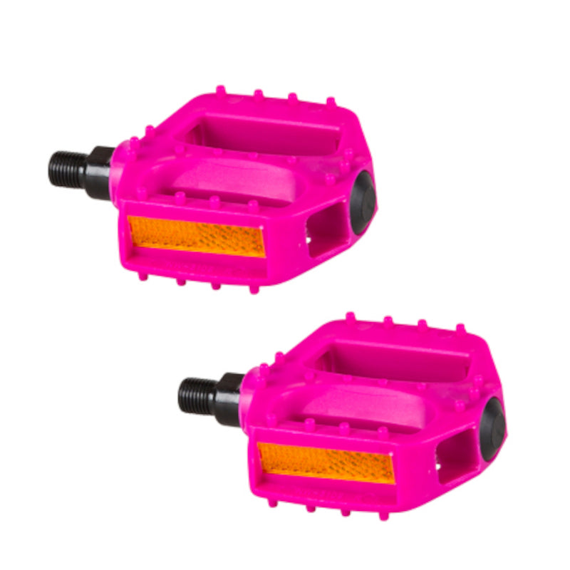 PP Plastic Platform Pedals - 1/2" - Pink