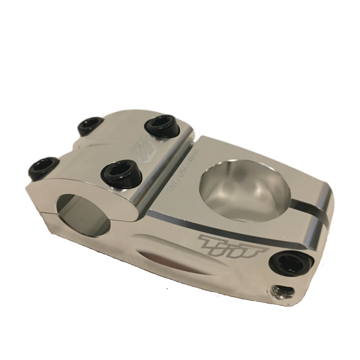 TNT Threadless BMX Race Stem 53mm Silver USA Made