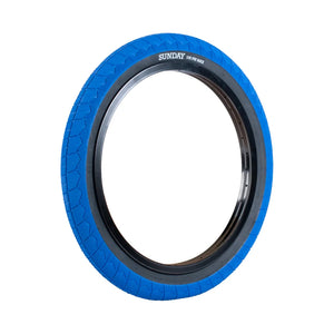 20x2.40 Sunday BMX Current V2 Tire - 100 psi - Blue w/ Black Sidewall