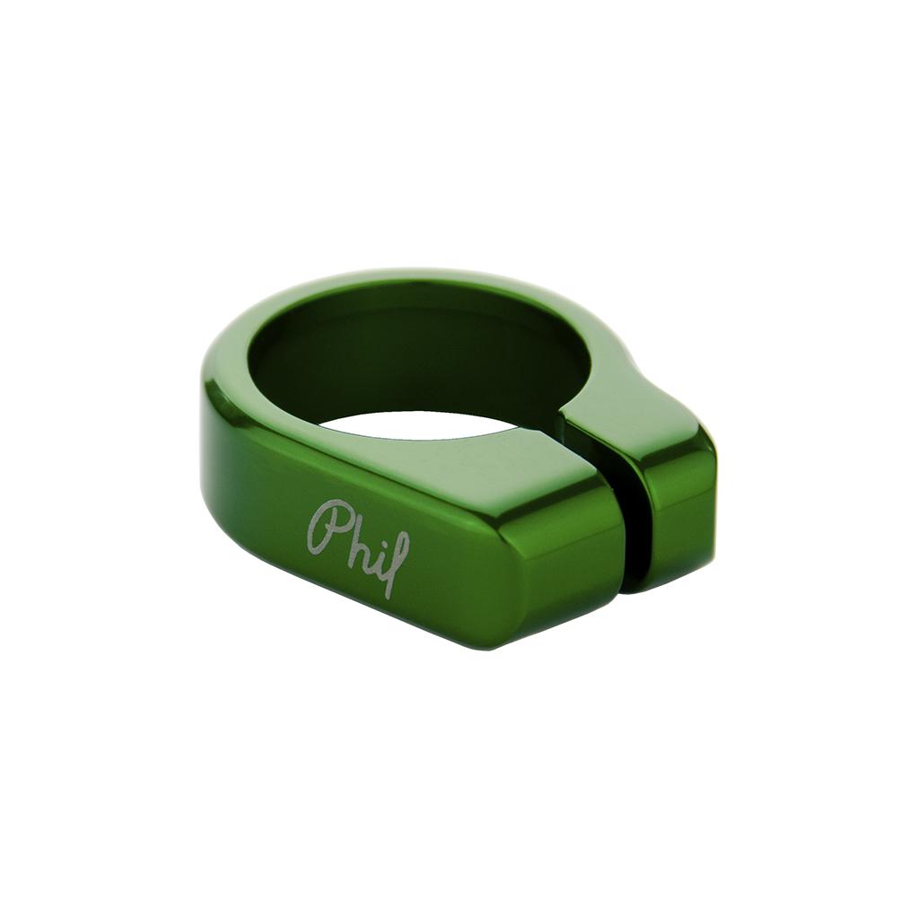 Phil Wood Bolt-On Seat Post Clamp - 31.8mm - Green - Made in the USA