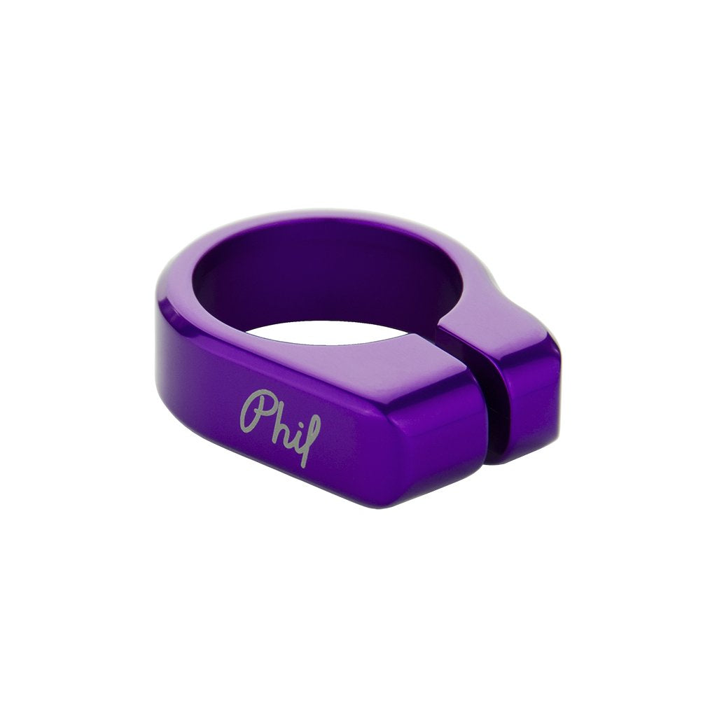 Phil Wood Bolt-On Seat Post Clamp - 31.8mm - Purple - Made in the USA