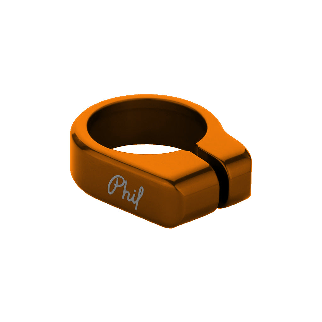 Phil Wood Bolt-On Seat Post Clamp - 28.6mm (1-1/8") - Orange - Made in the USA