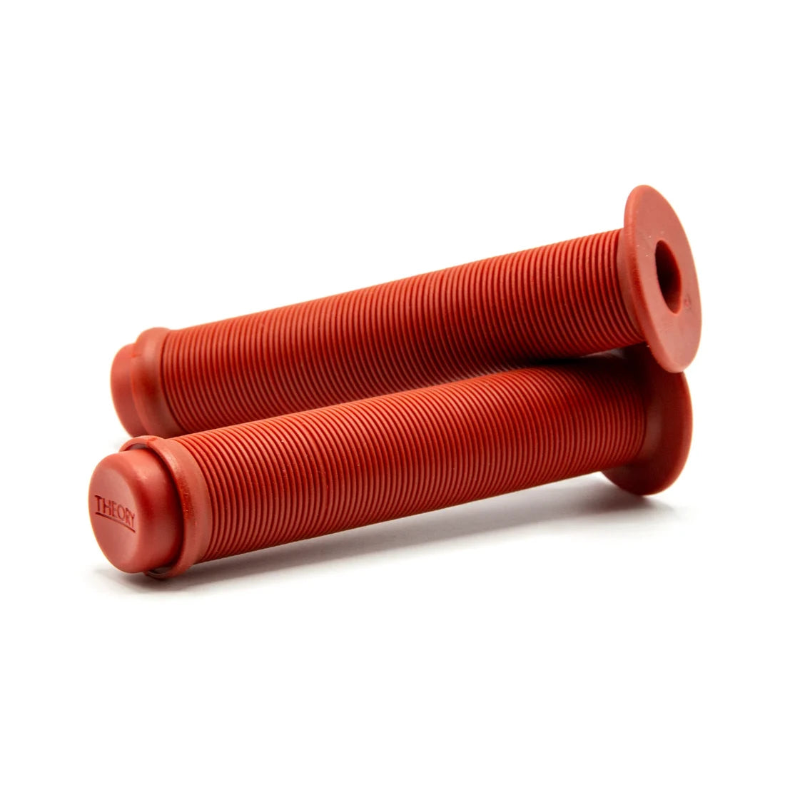 Theory Data Grips w/ Bar Ends - Flanged - Red