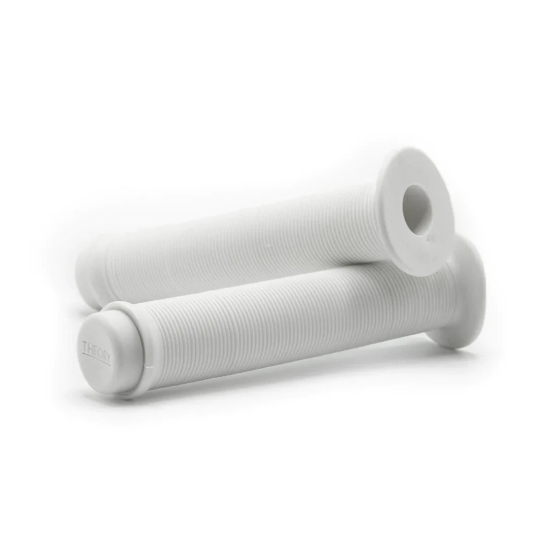 Theory Data Grips w/ Bar Ends - Flanged - White