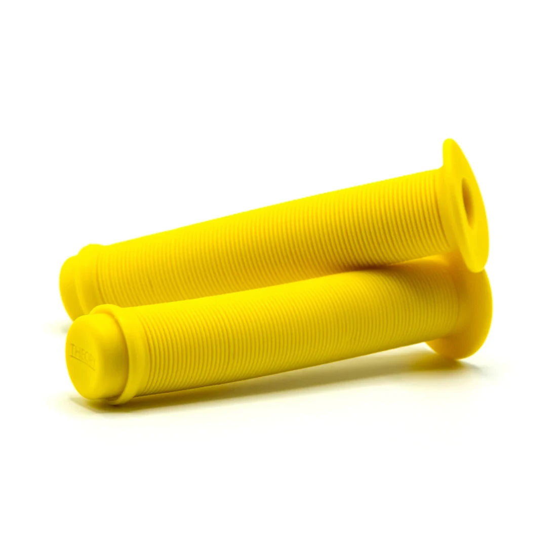 Theory Data Grips w/ Bar Ends - Flanged - Yellow