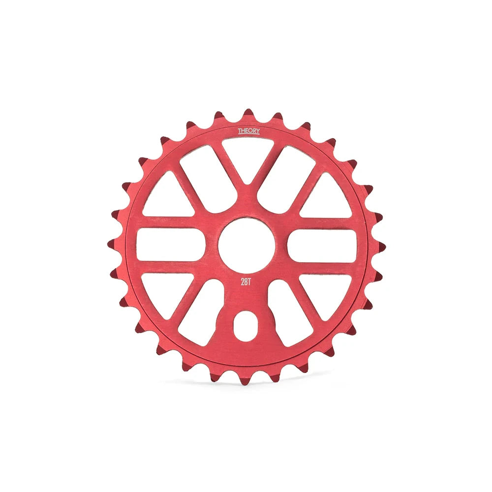 Theory 28t Verify BMX Sprocket Chainwheel Red BMXGuru C W Cycle