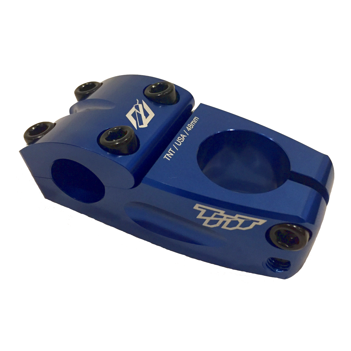 TNT Threadless BMX Race Stem - 60mm - Blue - USA Made