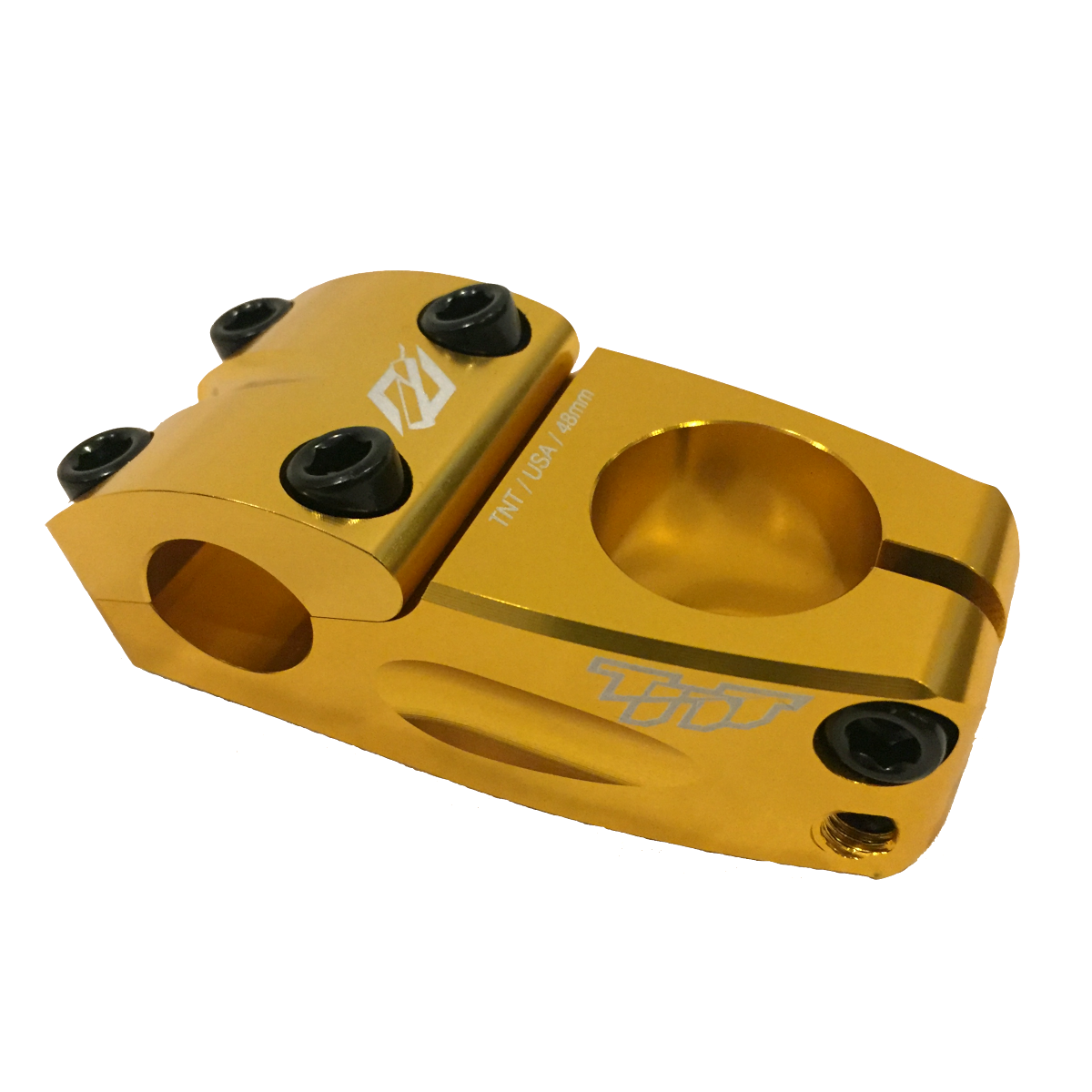 TNT Threadless BMX Race Stem 60mm Gold USA Made