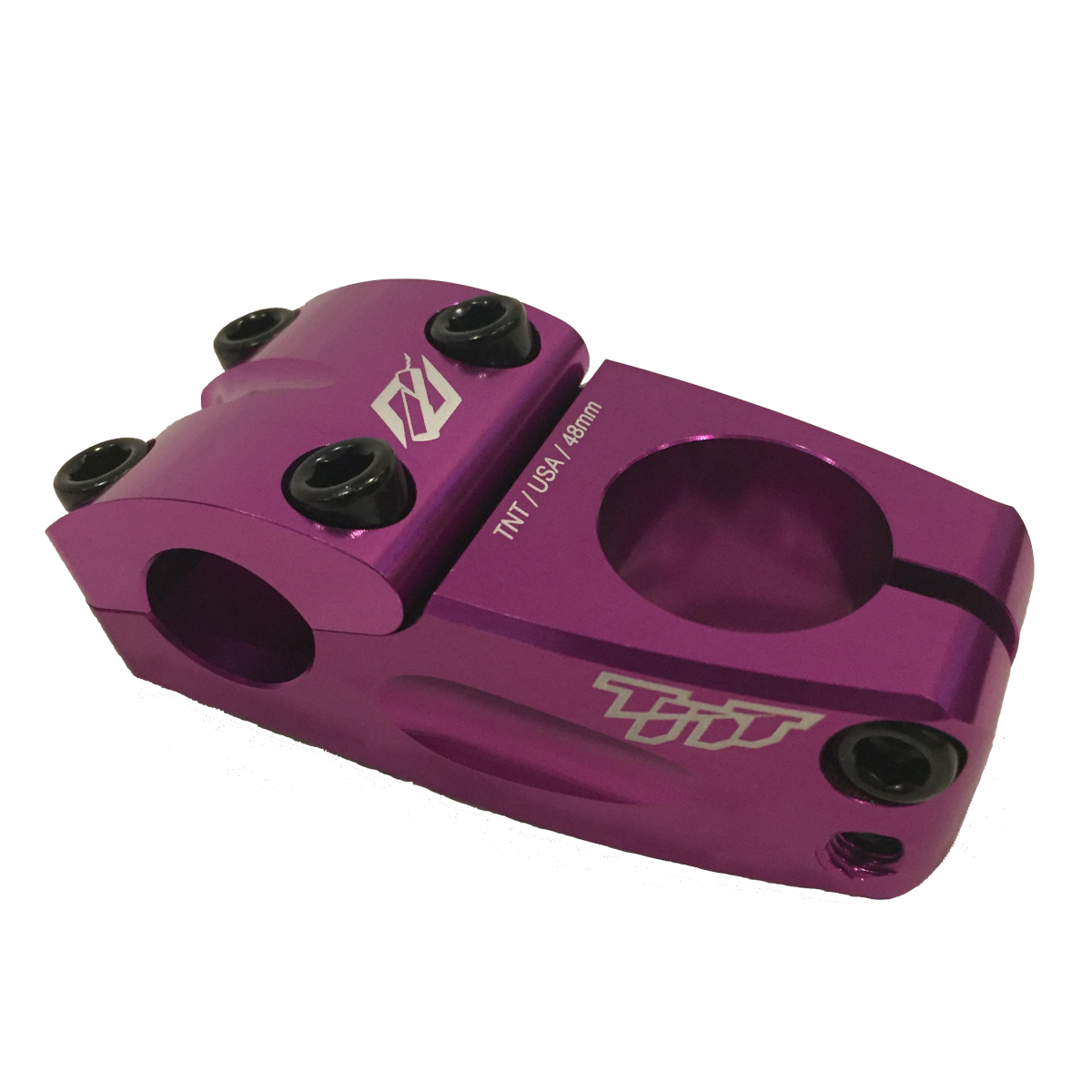TNT Threadless BMX Race Stem 53mm Purple USA Made