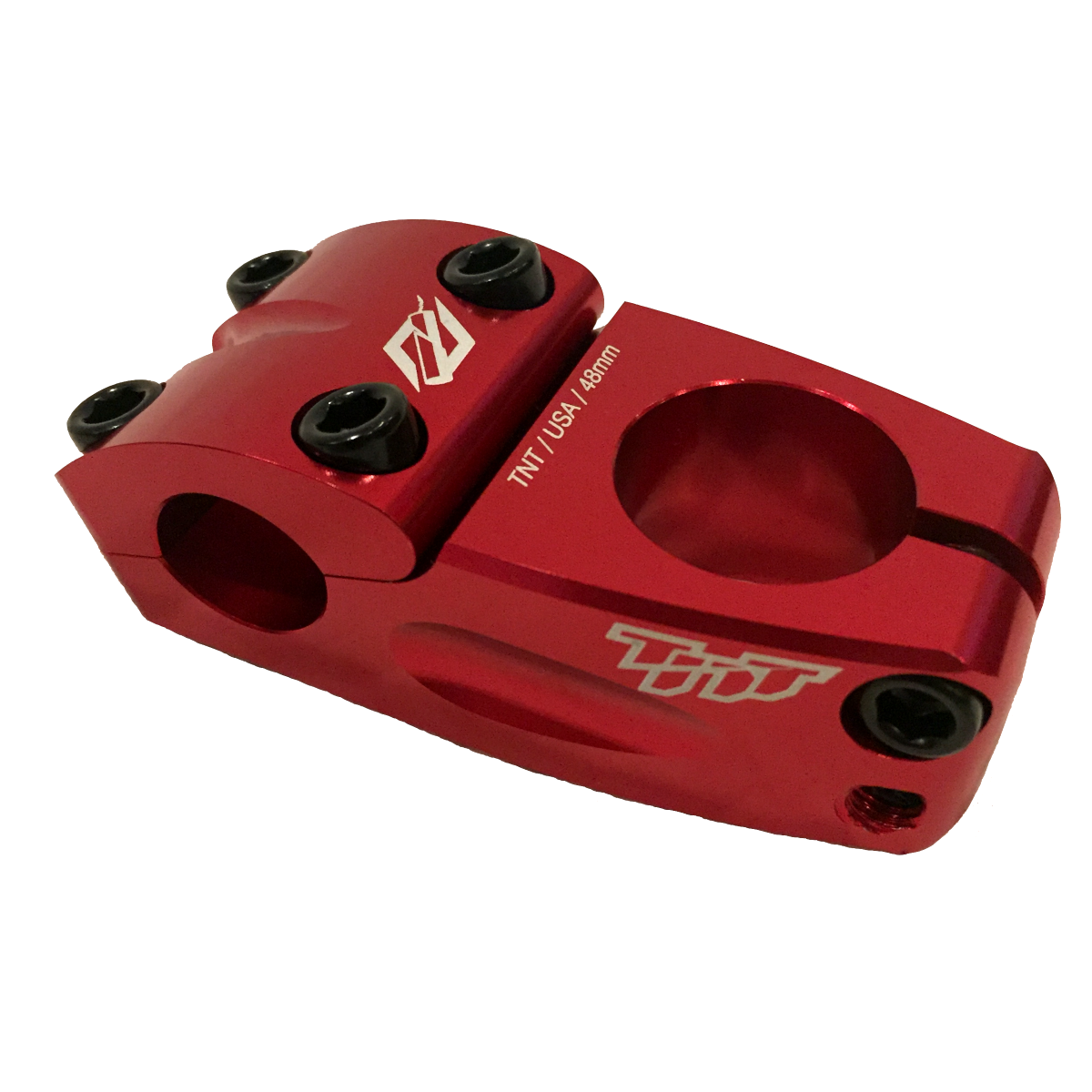 TNT Threadless BMX Race Stem 53mm Red USA Made