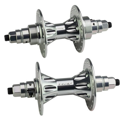 TNT Revolver Sealed BMX Flip/Flop Freewheel Hubset - 36h - 3/8" axles - Silver