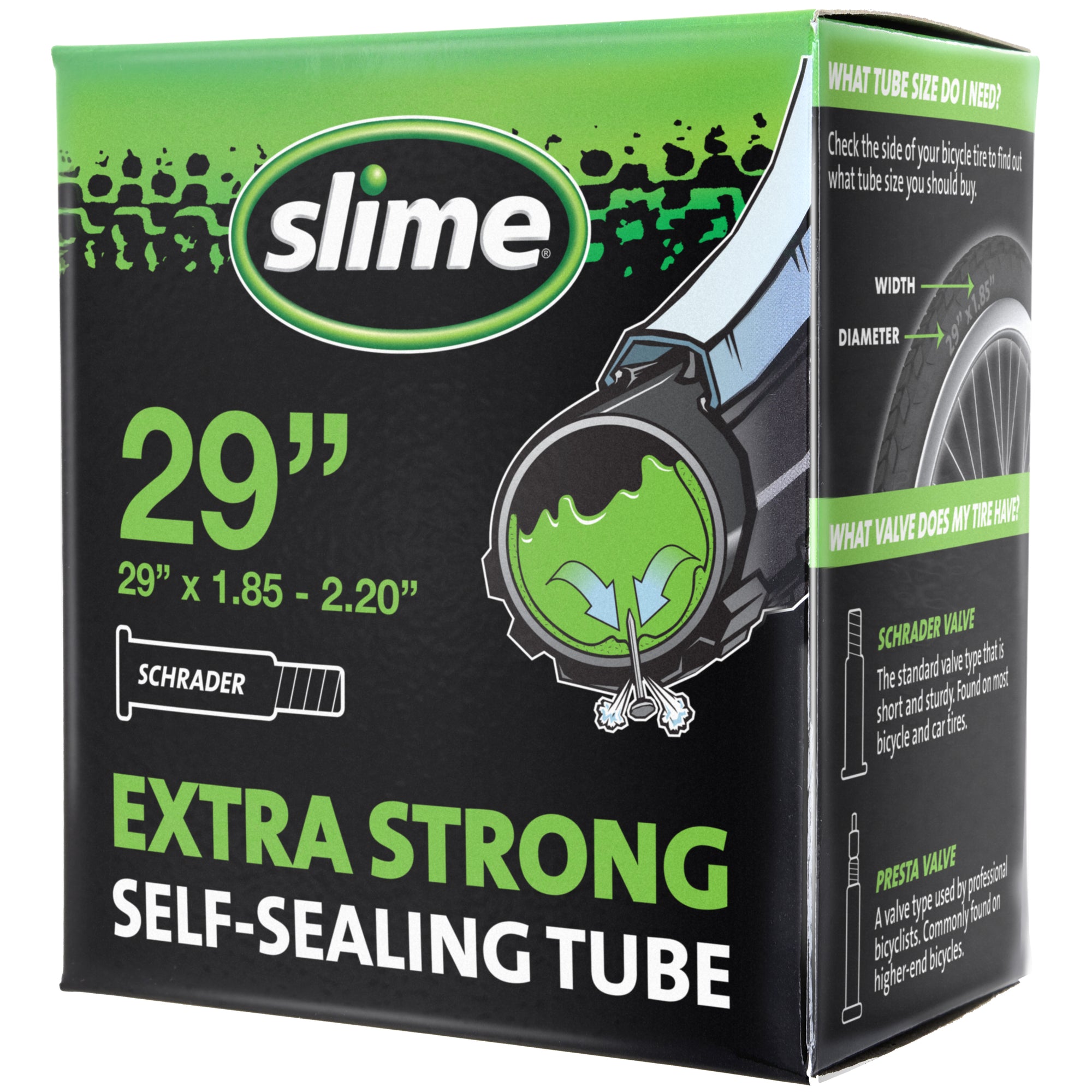29x1.85-2.20 Slime-Filled Standard Schrader Valve Inner Tube