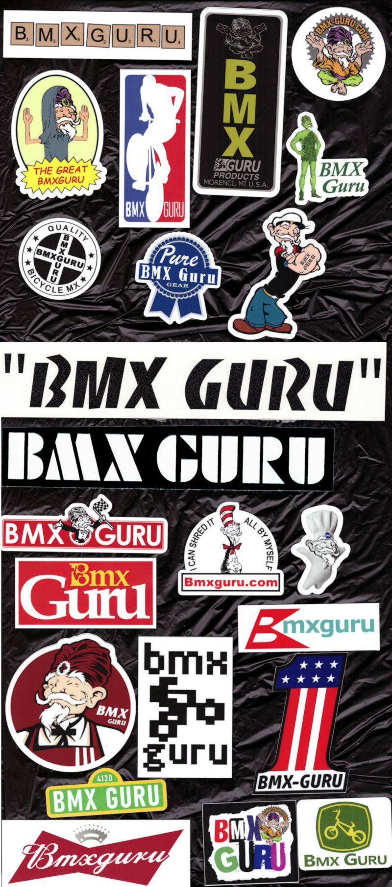 BMXGuru Stickers - Multiple Designs