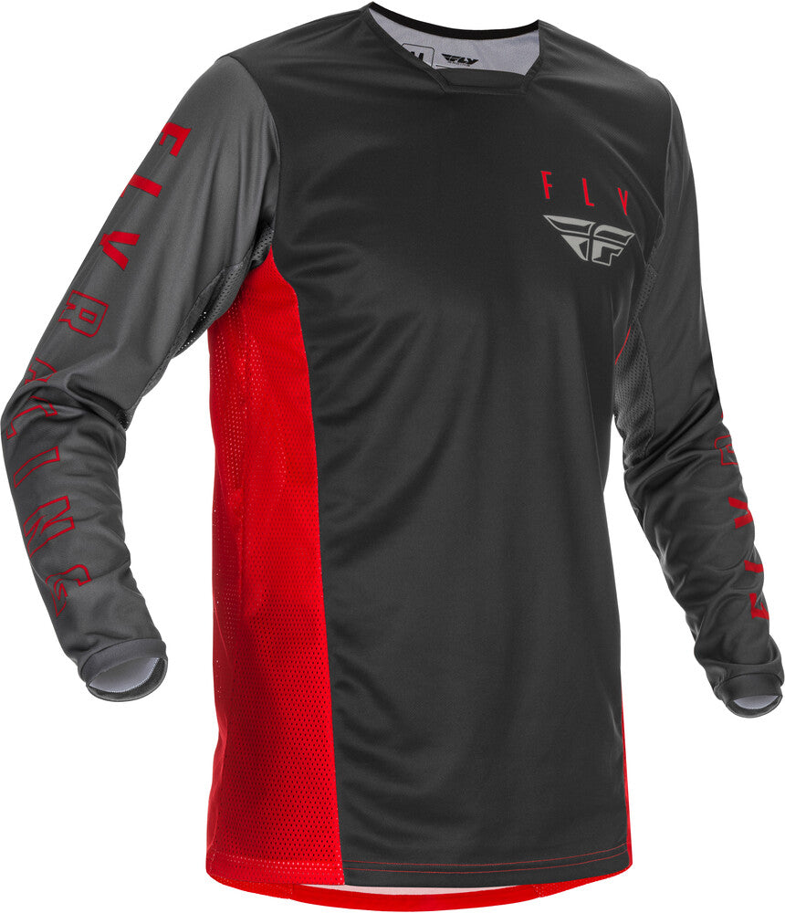 Fly Kinetic K121 BMX Jersey (2021) - Adult Small - Red / Gray / Black