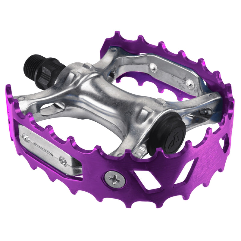 SE Racing Bear Trap Aluminum Cage Pedals - 9/16" - Purple
