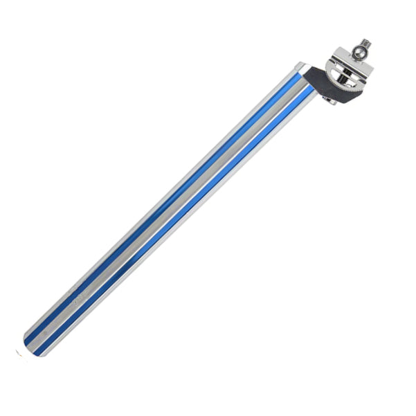 MCS 27.2mm Fluted Aluminum Micro Adjust Seat Post - Blue/Silver