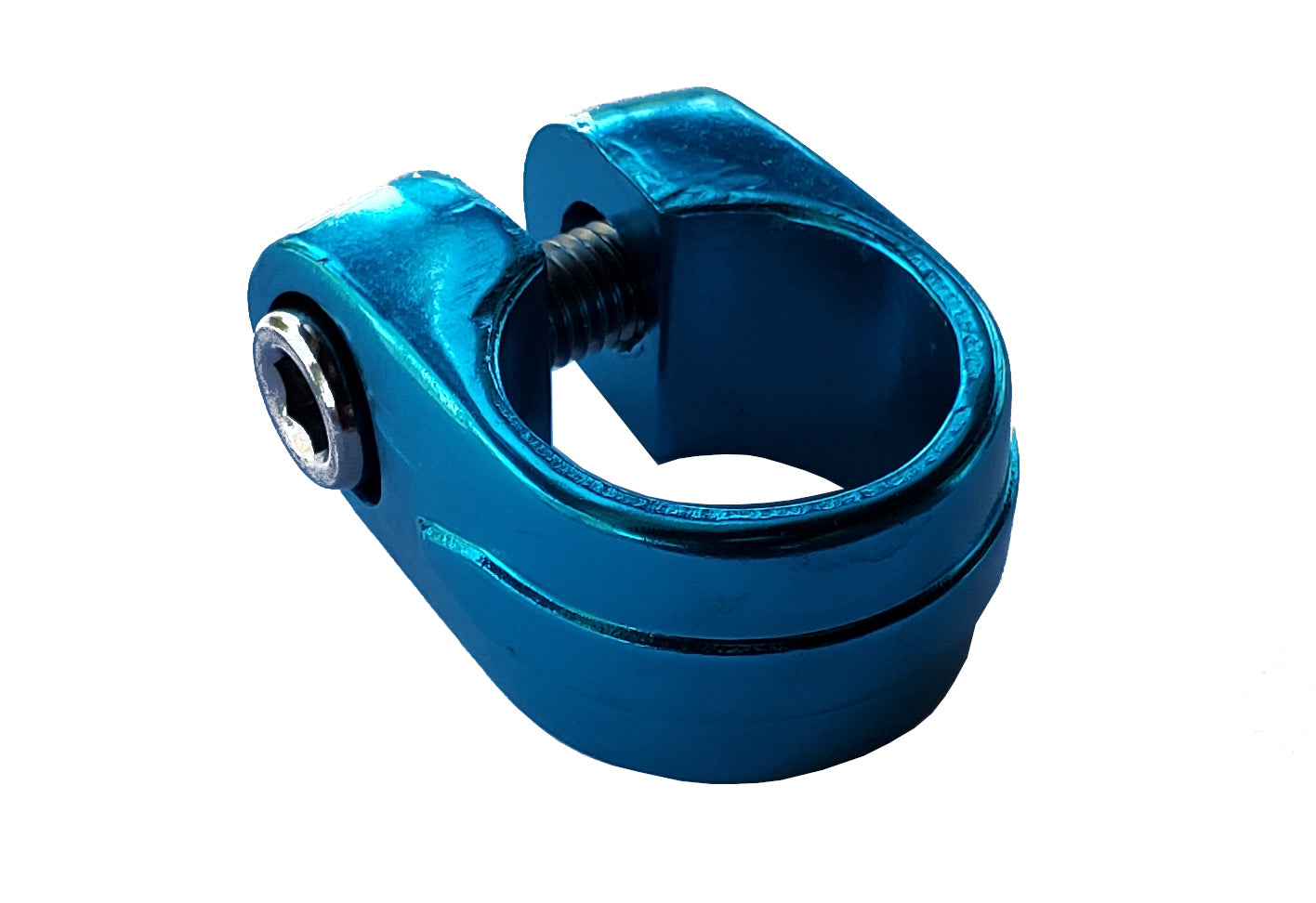 Suntour Style BMX Seat Post Clamp - 25.4mm - 1" - Blue