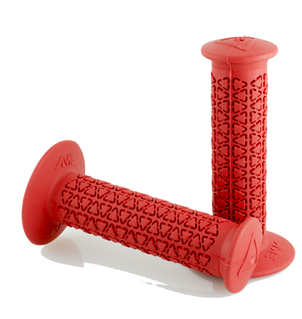 AME Rounds BMX Grips - Red - USA Made