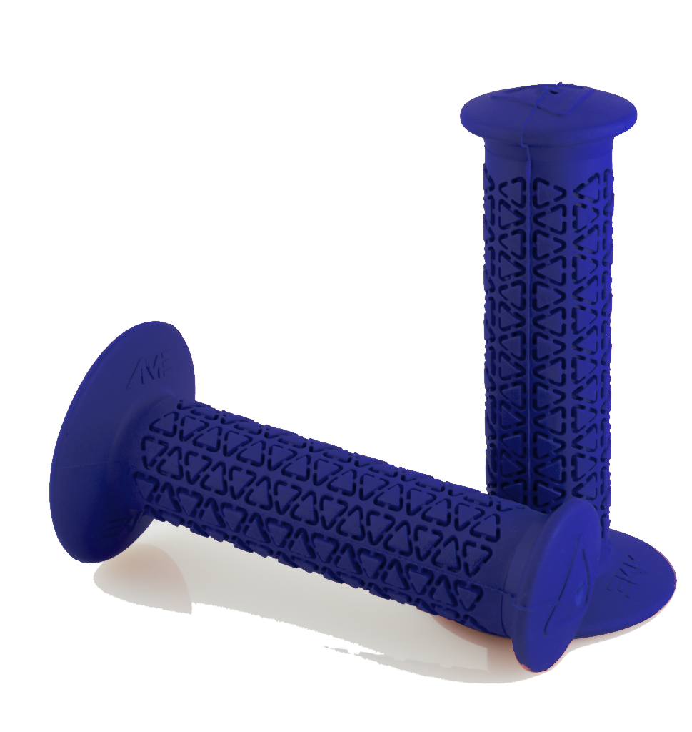 AME Rounds BMX Grips - Blue - USA Made