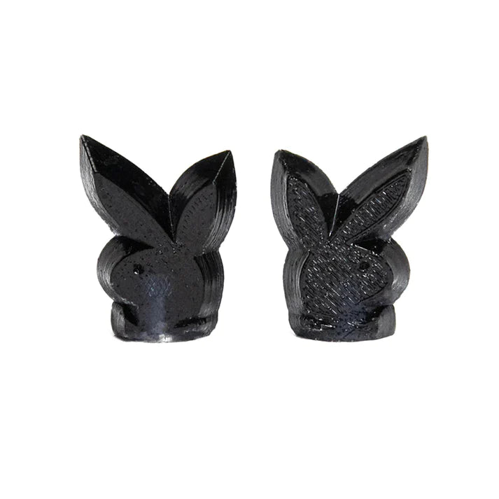 Vicious Cycles Playboy Bunny Valve Caps - Pair - Black