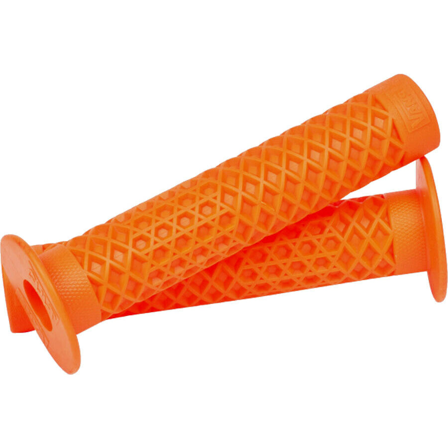 Cult Vans Waffle BMX Grips w/ Bar Ends - Flanged - Orange - USA Made