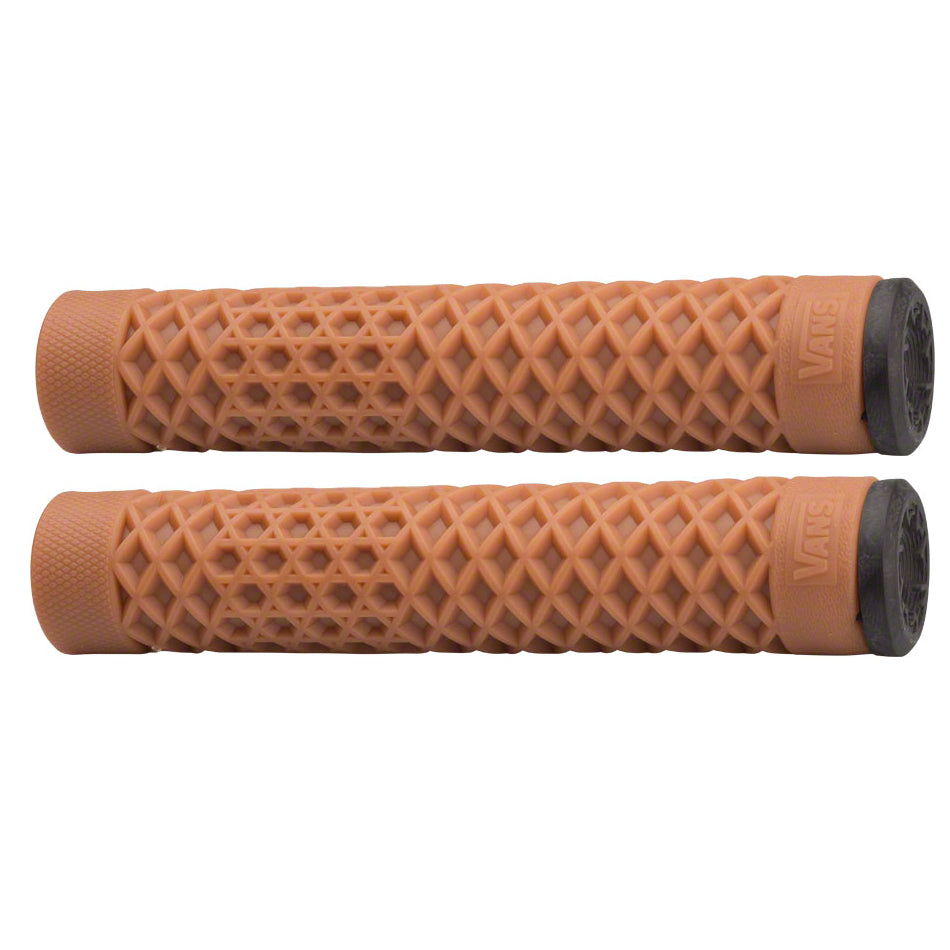 Cult Vans Waffle BMX Grips w/ Bar Ends - Flangeless - Gum - USA Made