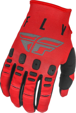 Fly Kinetic K121 BMX Gloves - Size 7 / Adult X-Small (XS) - Red / Gray / Black