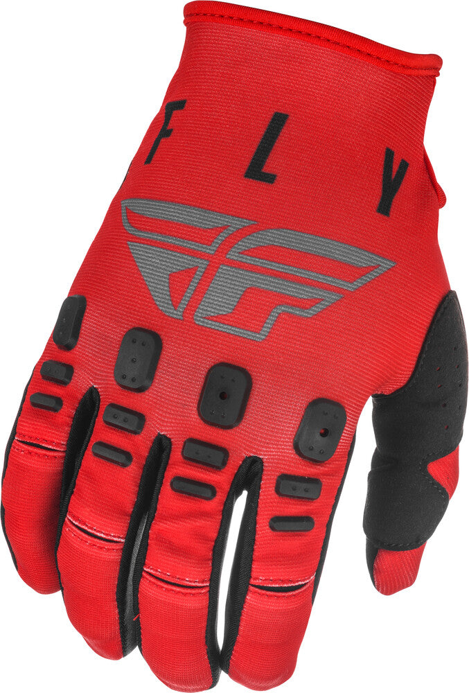 Fly Kinetic K121 BMX Gloves - Size 12 / Men's XX-Large (2X) - Red / Gray / Black