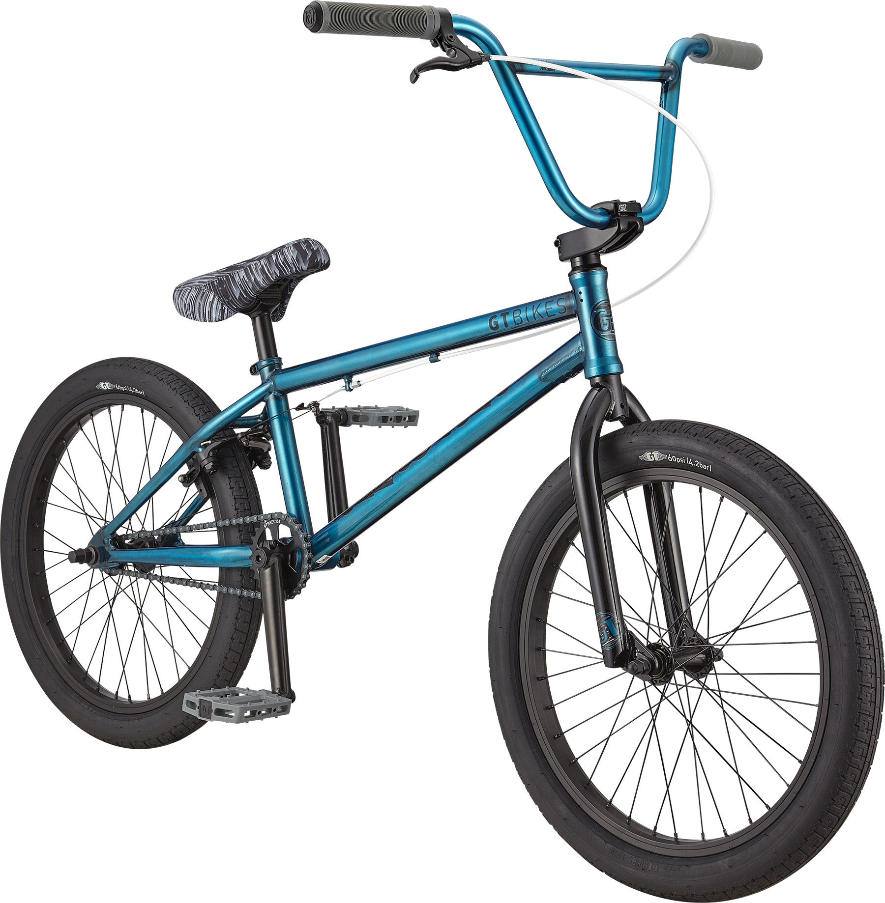 GT Performer 20.5 - 20" Complete BMX Bike - 20.5"TT - Trans Teal