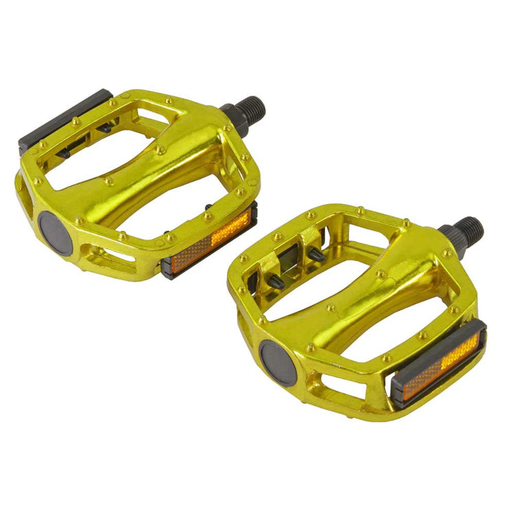 Alloy BMX Platform Pedals - 1/2" - Gold