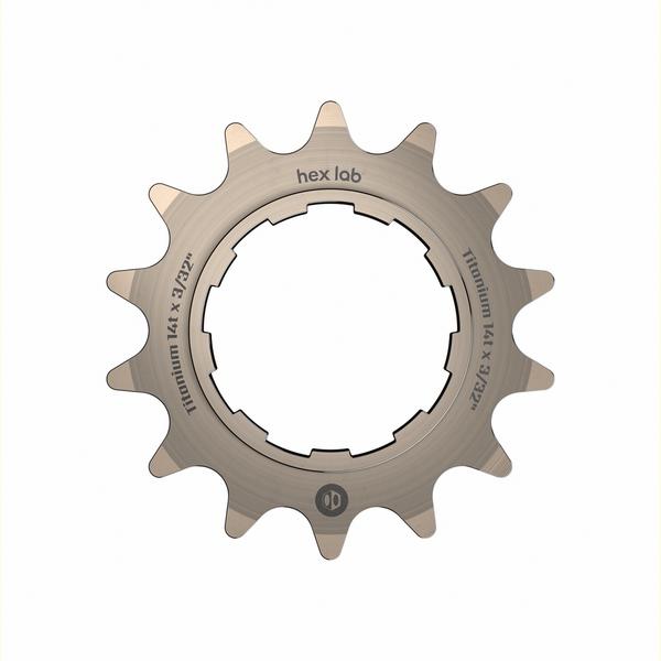 Box Hex Lab 14t Titanium Shimano-type Cog for BMX Cassette hubs - 3/32"