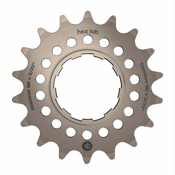 Box Hex Lab 18t Titanium Shimano-type Cog for BMX Cassette hubs - 3/32"