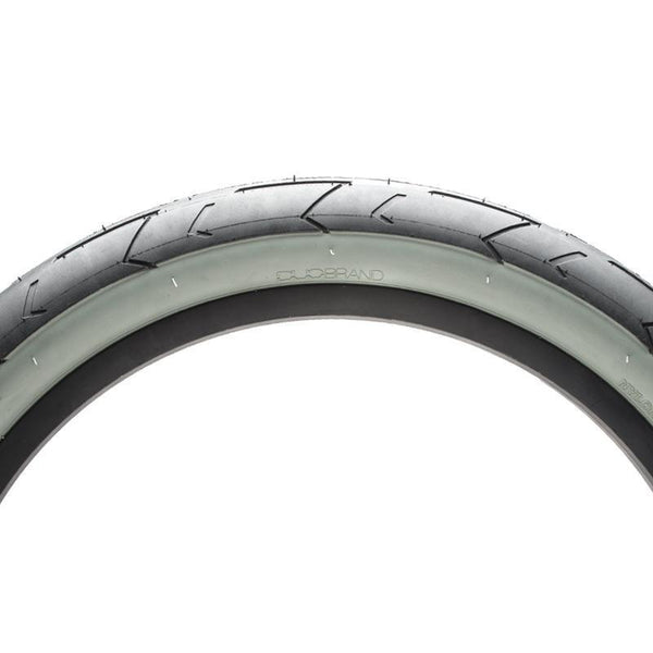 20x2.40 Duo Hi Street BMX Tire 110psi Black w Military Green