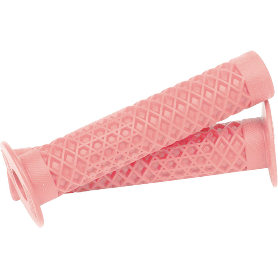 Cult Vans Waffle BMX Grips w/ Bar Ends - Flanged - Rose Pink - USA Made