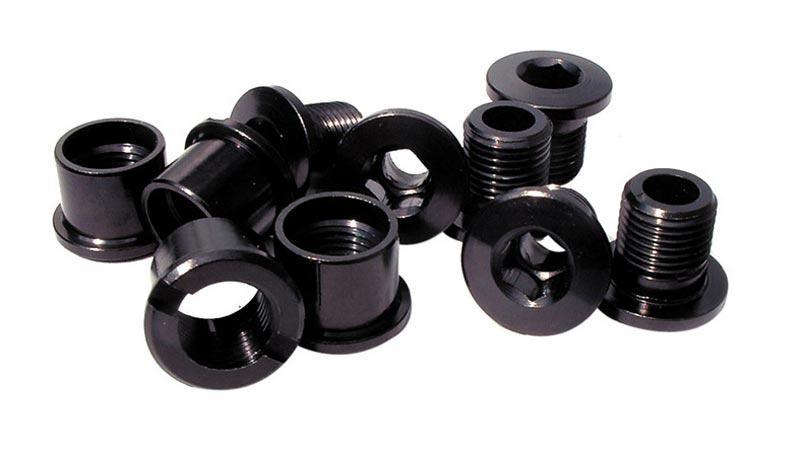 Double BMX Chainring Bolts - Set of 5 - Black