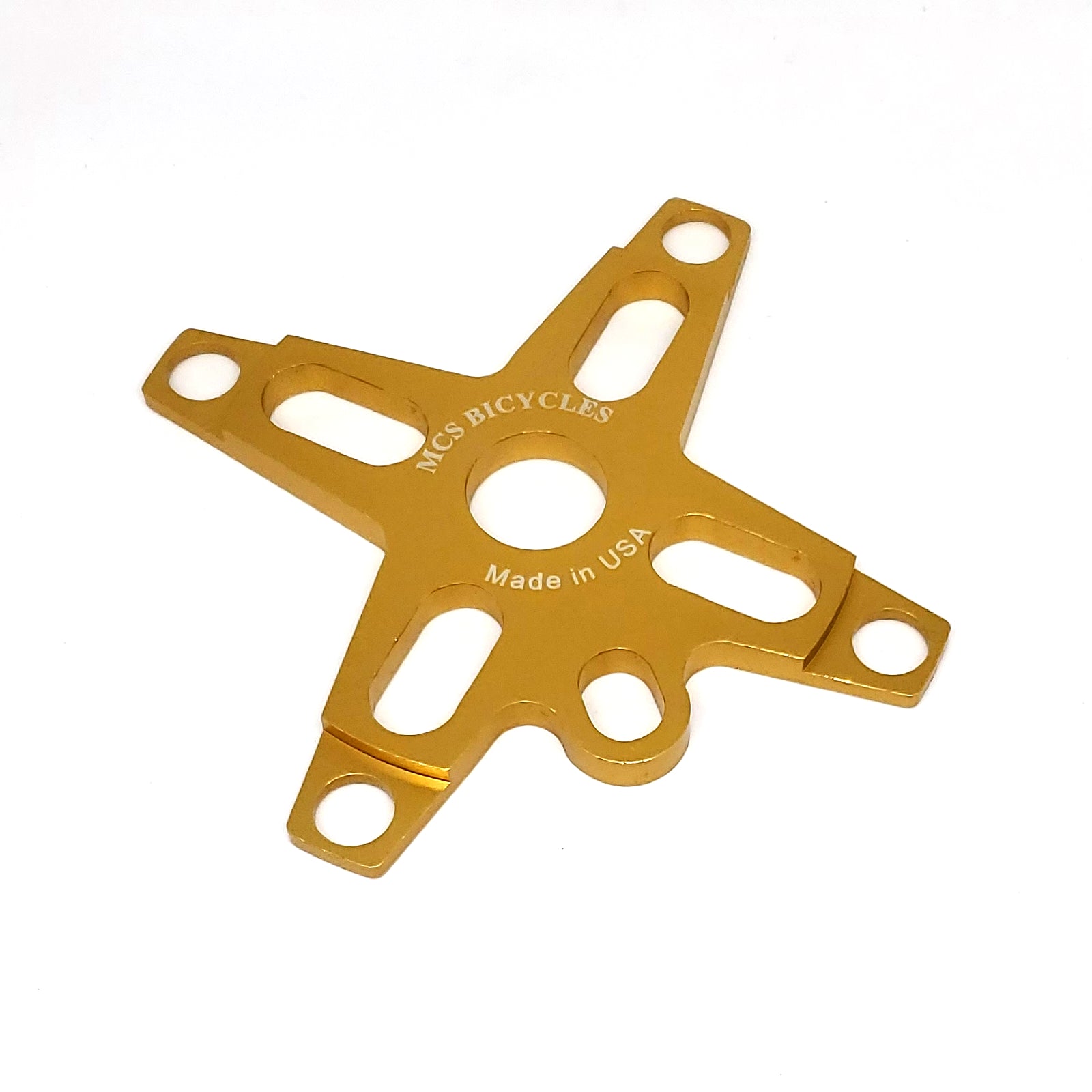 MCS Bolt-on BMX Aluminum Spider - 4-bolt / 104mm - Gold