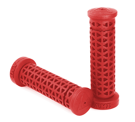 AME Zone Flangless BMX grips - Red - USA Made