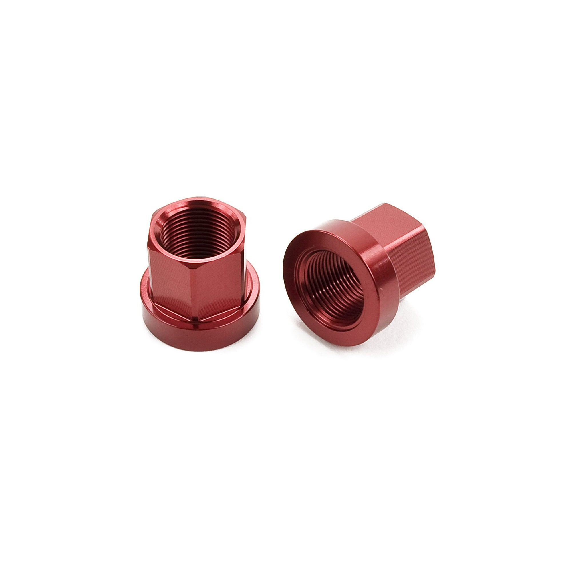 Mission 3/8" x 26t Aluminum Axle Nuts -  Set of 2 - Red
