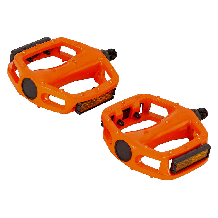 Alloy BMX Platform Pedals - 9/16" - Orange