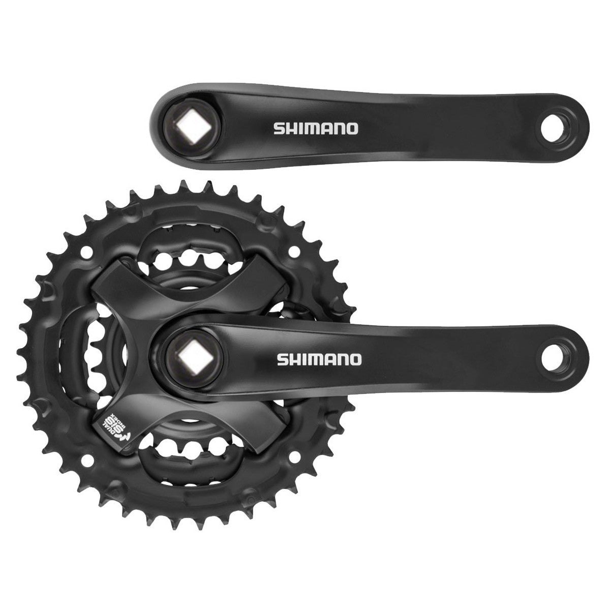 Shimano Tourney FC TY501 Crank Arm Set 170mm Black 42 34 24 shimano-tourney-fc-ty501-crank-arm-set-170mm-black-42-34-24