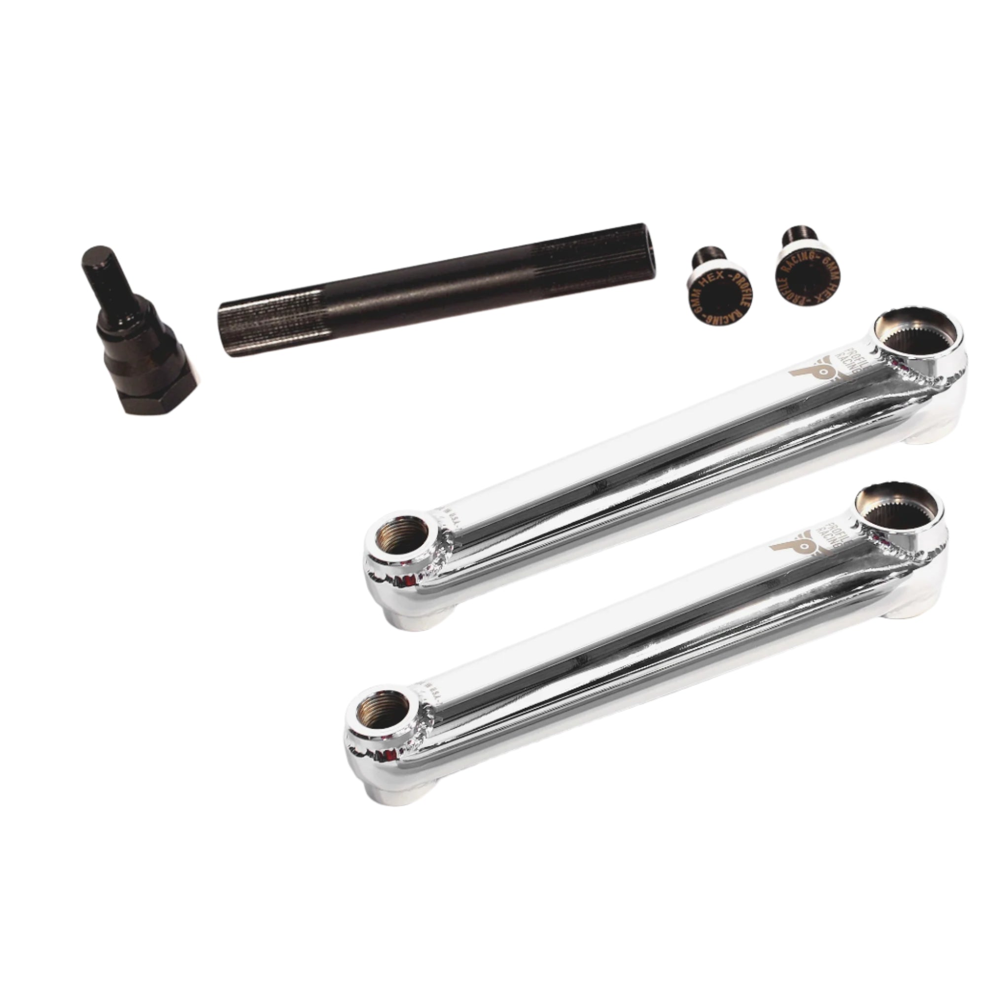 Profile Race 3-Piece BMX Cranks - RHD - 165mm - Chrome