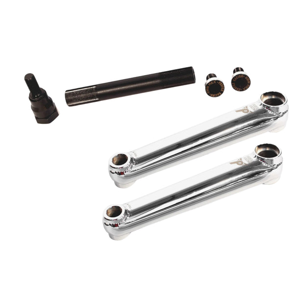 Profile Race 3-Piece BMX Cranks - RHD - 165mm - Chrome - USA Made