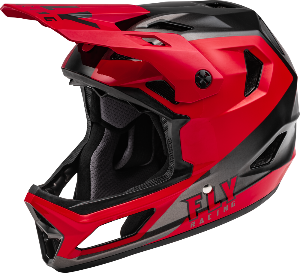 Fly Rayce Full Face BMX / DH Helmet - sz Youth L - Red & Black