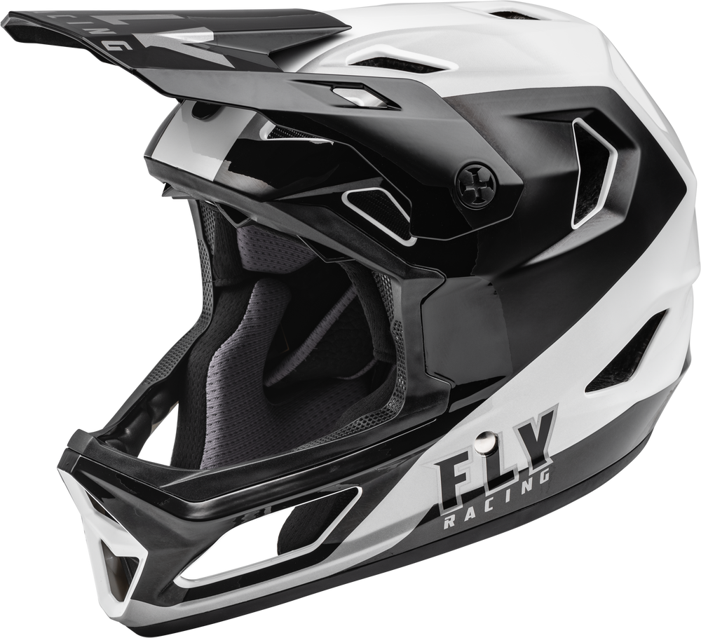 Fly Rayce Full Face BMX / DH Helmet (2023) - sz Youth L - Black & White