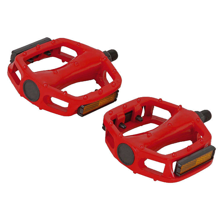 Alloy BMX Platform Pedals - 1/2" - Red