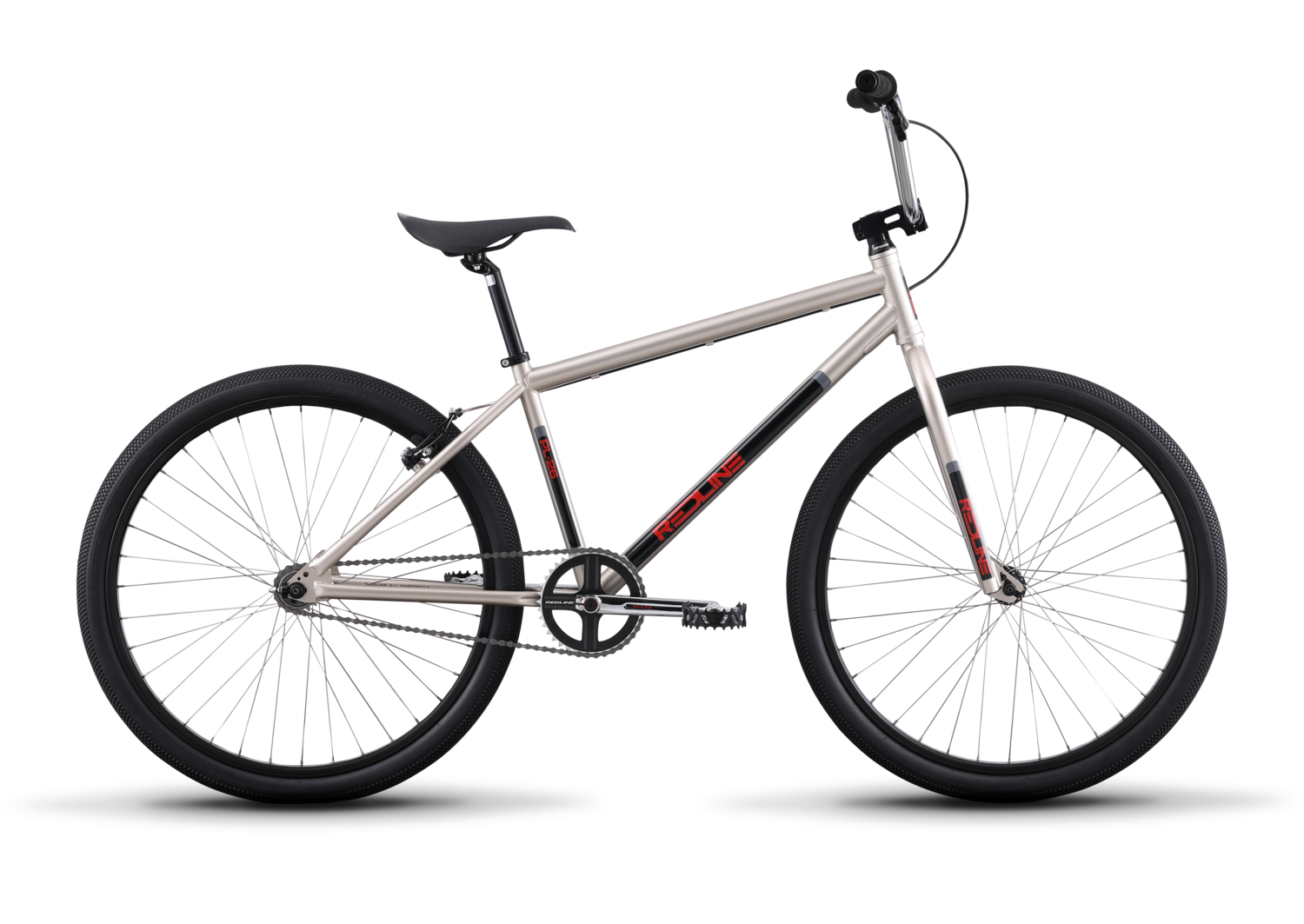 Redline PL-26 Complete BMX Cruiser Bike - 22.2"TT - Warm Silver